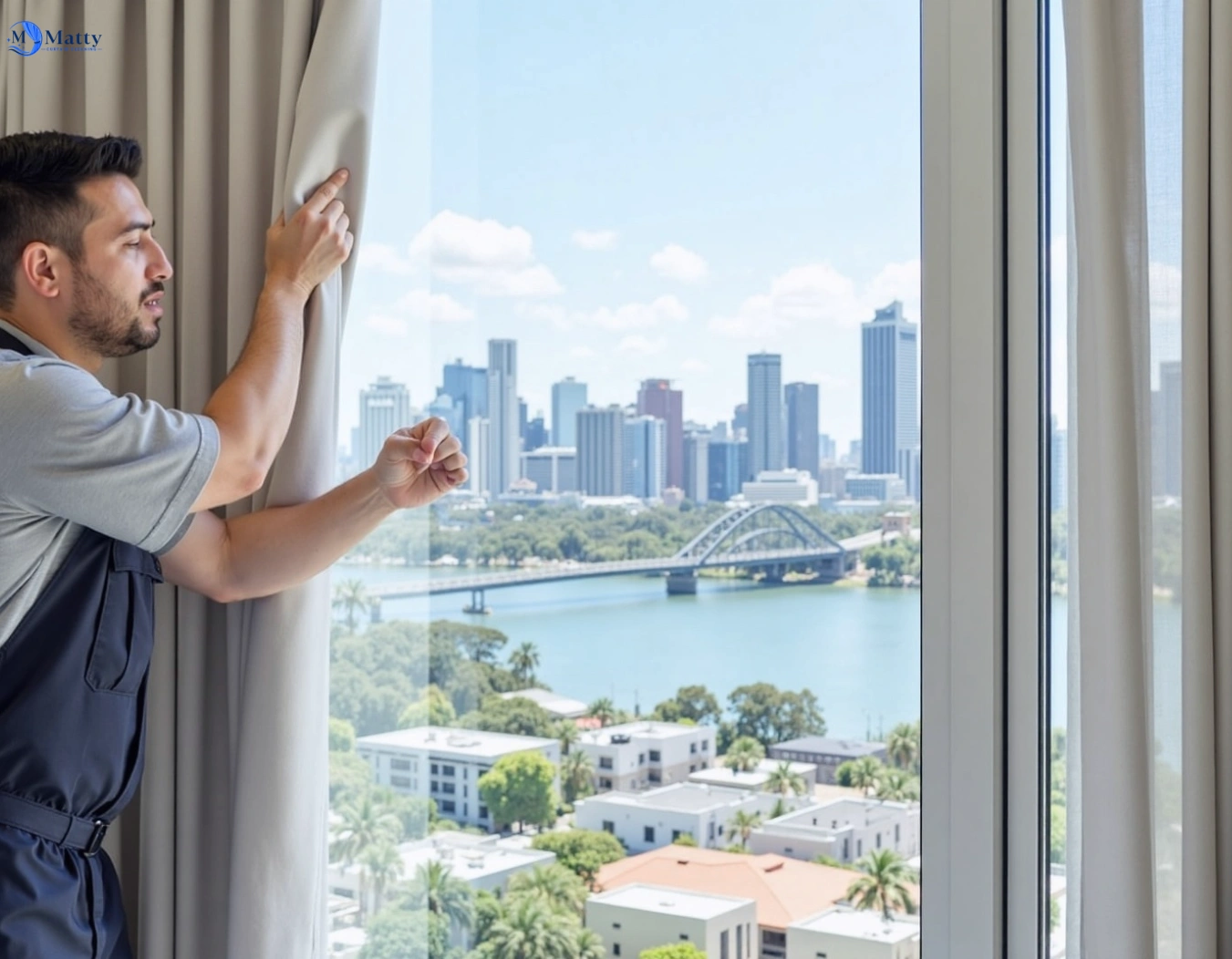 Professional curtain steam cleaning service wentworth-point-nsw QLD by Matty Curtain Cleaning